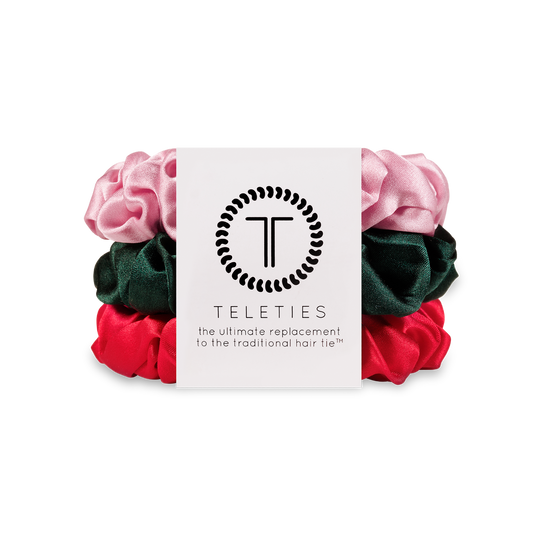 Silk Hair Scrunchie | Large | Poinsettia