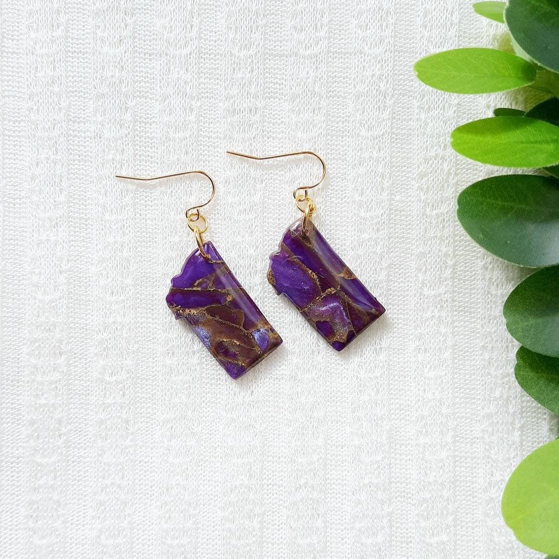 Purple & Gold Montana State Earrings