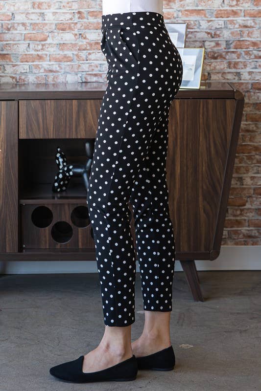 Polka Dot Straight Pants