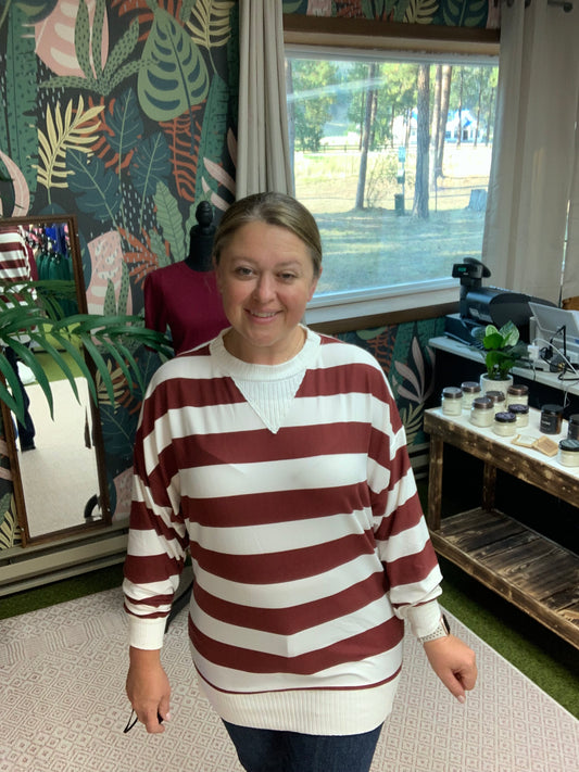 Stripped Long Sleeve Top