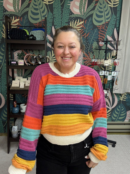 Multi Color Stripe Sweater