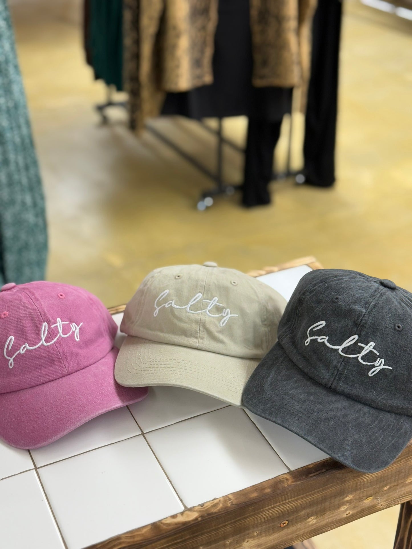 SALTY EMBROIDERED VINTAGE WASHED BASEBALL CAP HAT