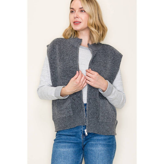 SWEATER VEST WITH PATCH POCKETS