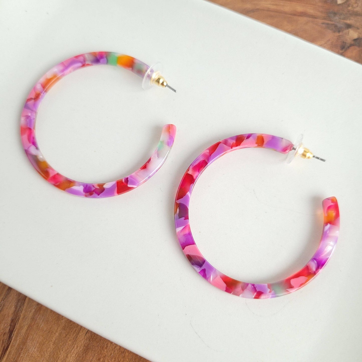 Cameron Hoops - Paradise Pink // Earrings, Jewelry, Gifts