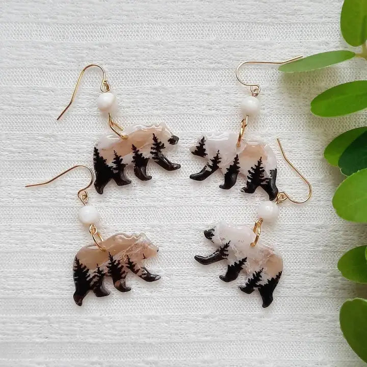 GOLD BEAR EARRINGS