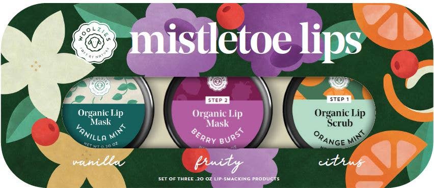 Mistletoe Lips  Set Of 3