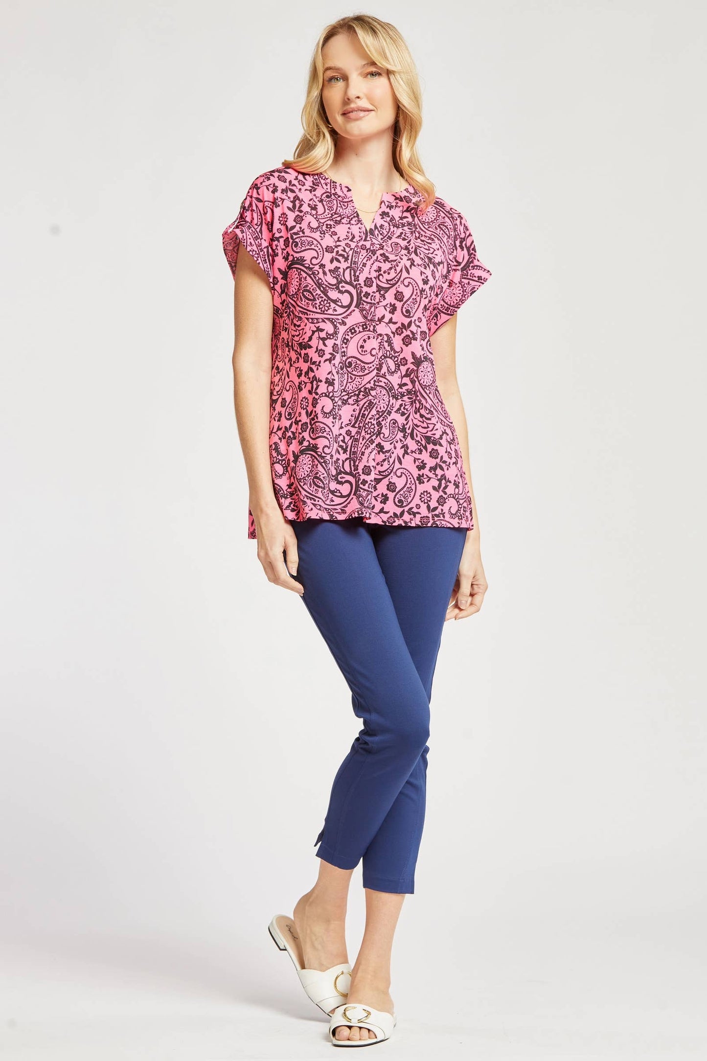 Lizzy Dolman Short Sleeve Wrinkle Free