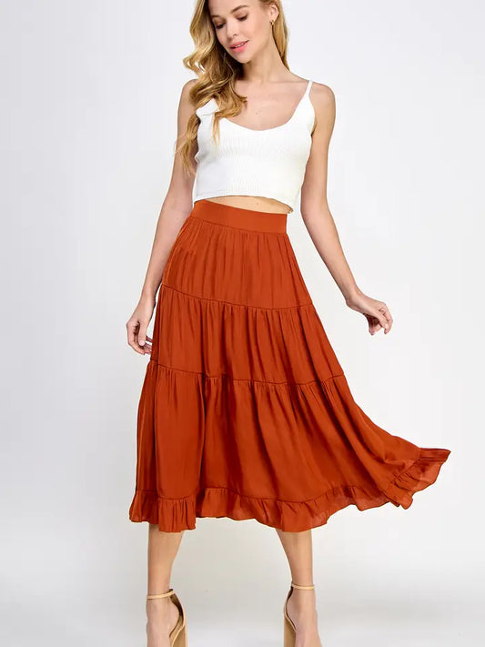 Midi Skirt - Rust