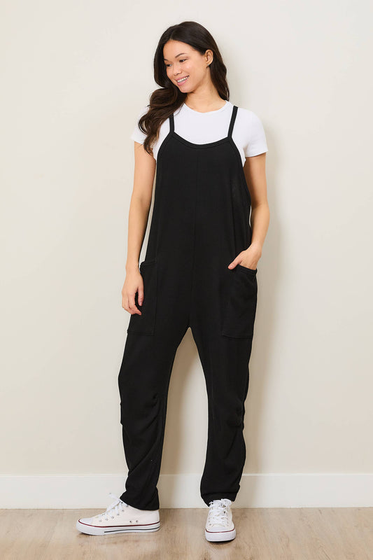 Ribbed Jumpsuit with Pockets