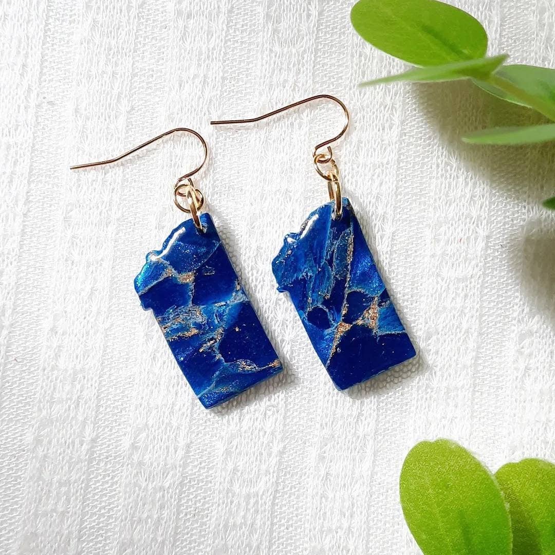 MSU Bobcat Blue Montana State Earrings