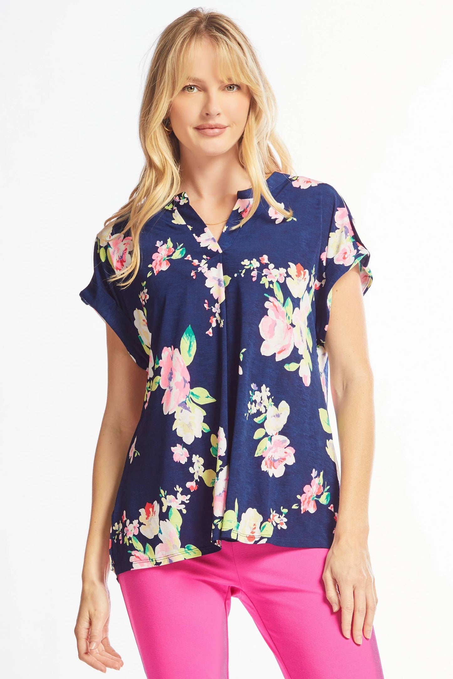 Lizzy Dolman Short Sleeve Wrinkle Free