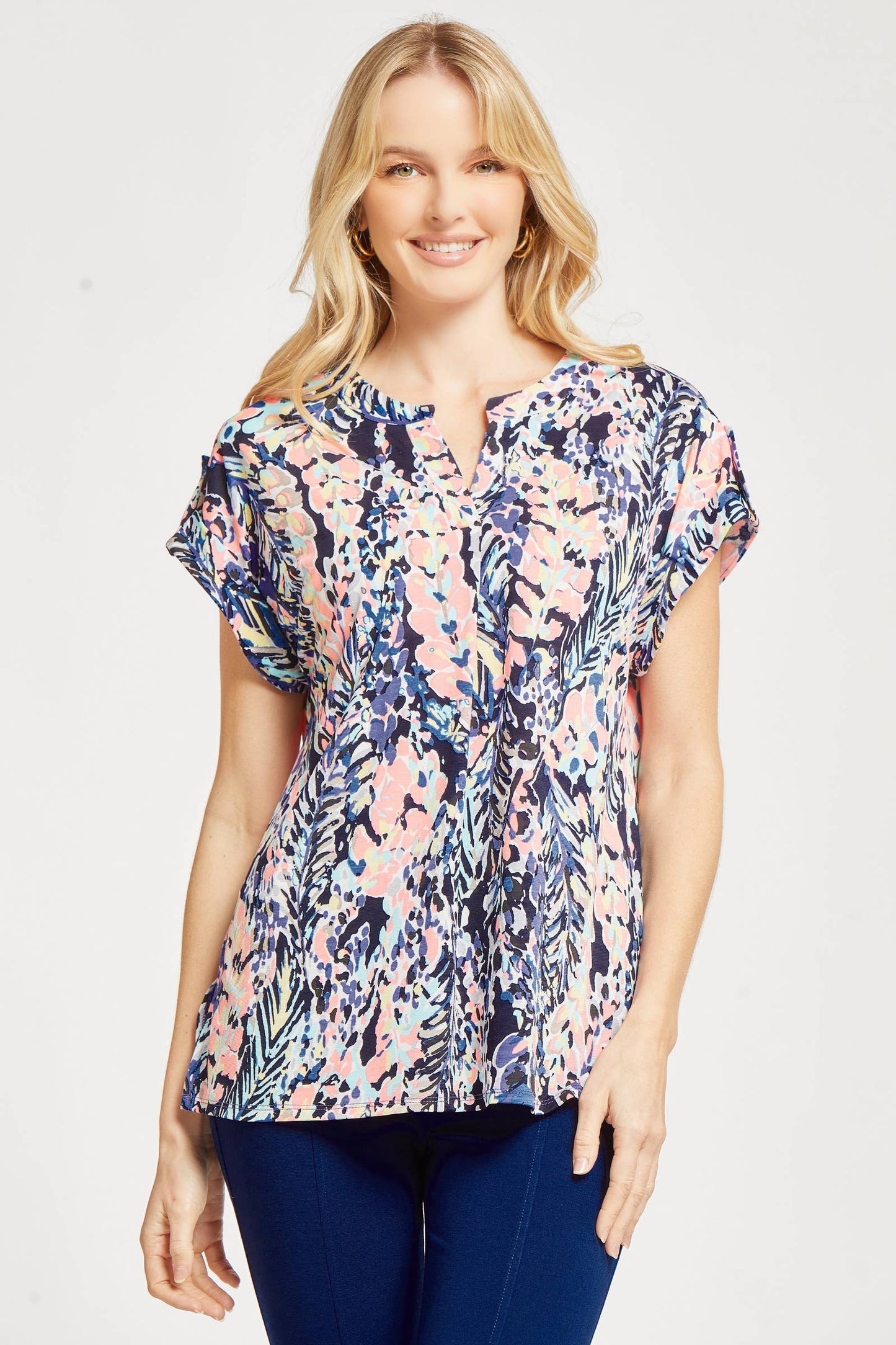 Lizzy Dolman Short Sleeve Wrinkle Free