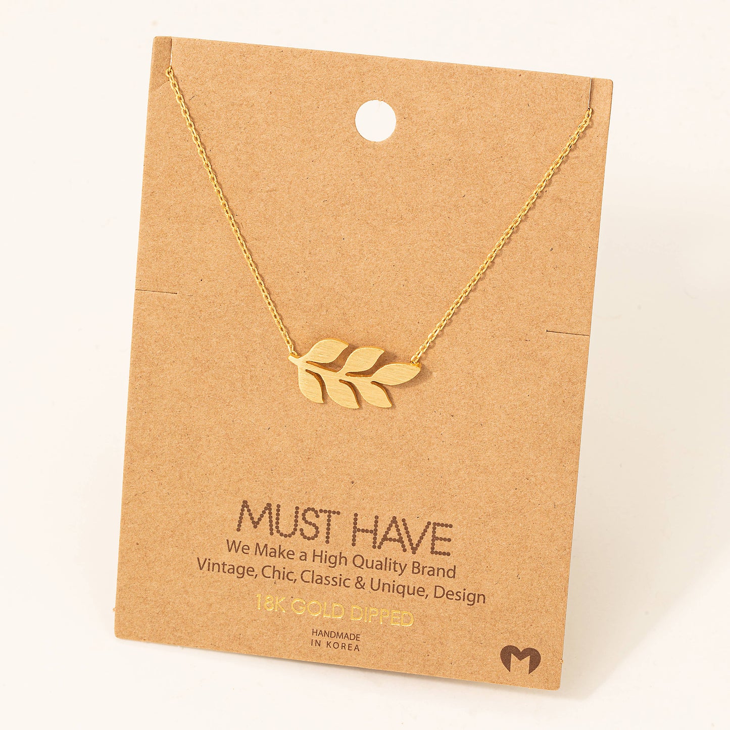 Dainty Leaf Pendant Necklace