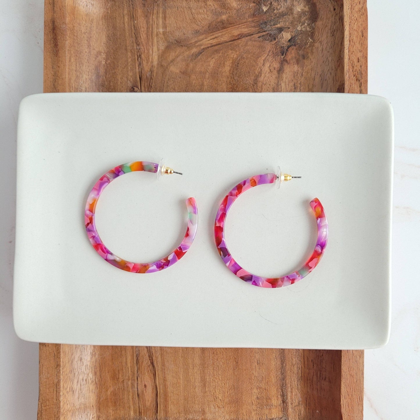 Cameron Hoops - Paradise Pink // Earrings, Jewelry, Gifts