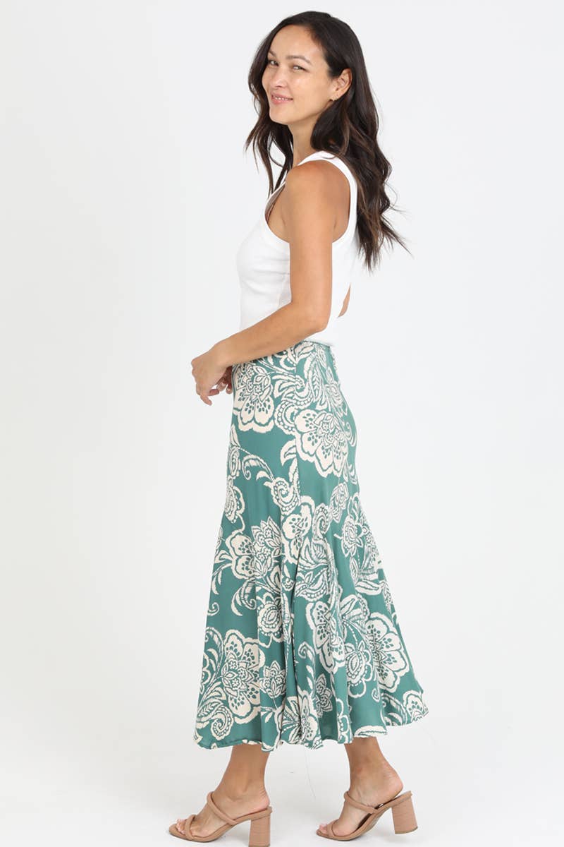 Fit and Flare Maxi Skirt