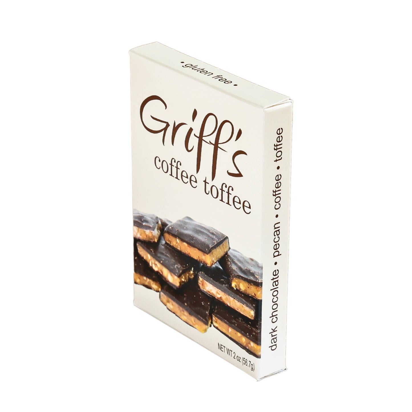 Griff's Coffee Toffee - 2oz Dark Chocolate Toffee