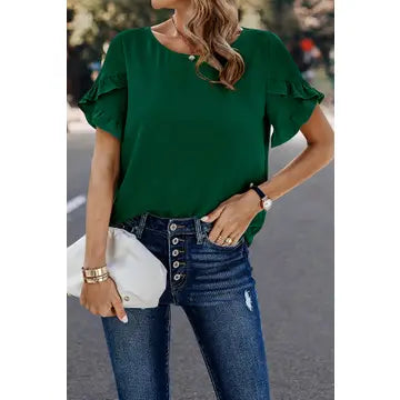 GREEN TULIP BLOUSE