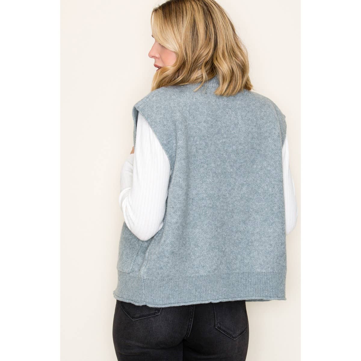SWEATER VEST WITH PATCH POCKETS