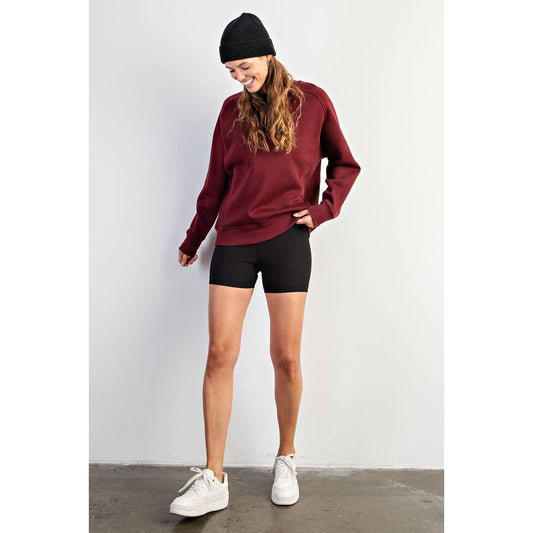 FLEECE FRENCH TERRY CREW NECK SWEATSHIRT